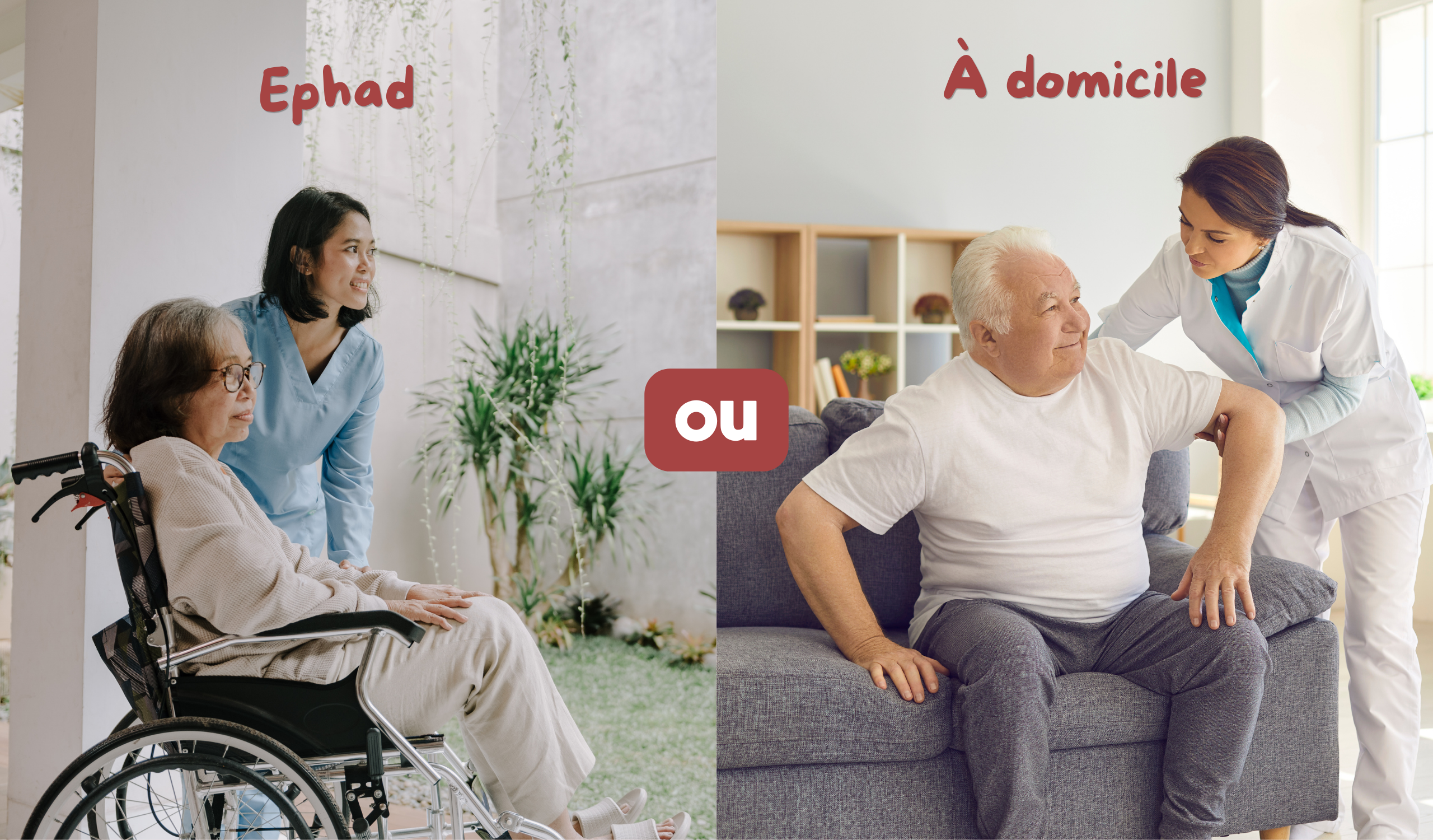 Comparaison entre le maintien à domicile et l'EHPAD pour une personne âgée en perte d'autonomie.